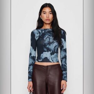 Reformation Wiley Knit Top - Midnight Rose